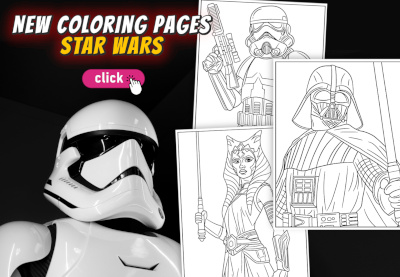 Top Star Wars coloring pages to print banner