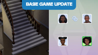 Nová aktualizace ve The Sims 4 přináší elegantní schody a rozšířené rodinné stromy