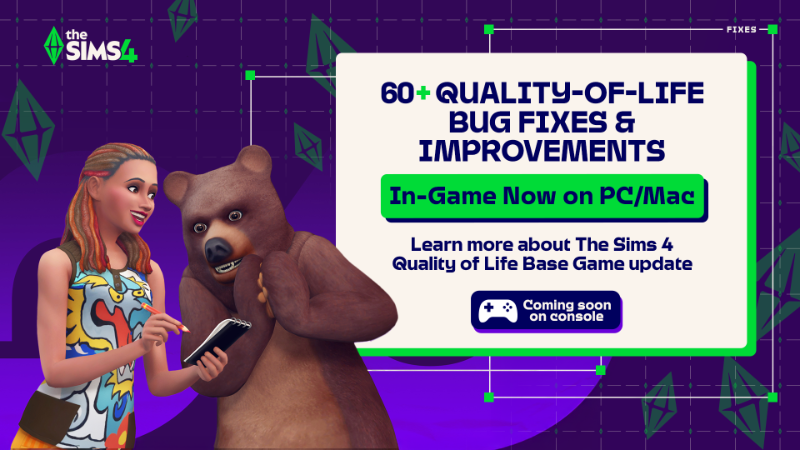 Nová aktualizace The Sims 4 přináší přes 60 vylepšení a opravy 65c336b6fc0bcba9a0430d6bbb76b20555771ecc