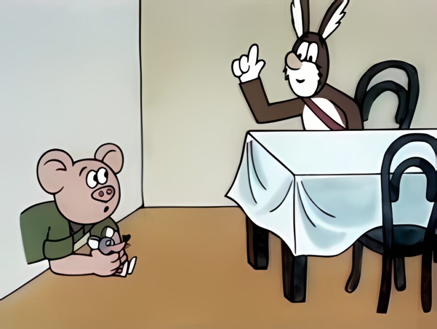 Čtyřlístek: Myš, která prochází zdí – kouzelná nostalgie Mys upscayl 4x digital art 4x