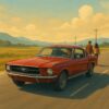 Ikonický Ford Mustang Fastback 1967 v American Truck Simulator AI náhledový obrázek