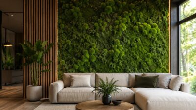 Biofilní design v moderním interiéru: Proč jsou mechové stěny stále populárnější