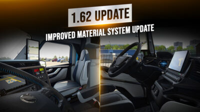 Vylepšený systém materiálů rozšiřuje vizuální detaily kabin v ETS2 a ATS