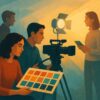 Vizuální styl ve filmu a designu: barvy, světlo a kamera AI náhledový obrázek