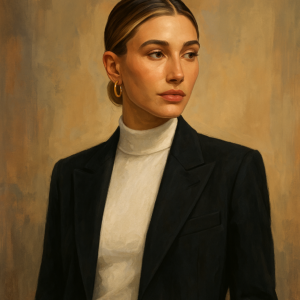 Hailey Bieber představila jedinečný model v ikonickém stylu Carolyn Bessette-Kennedy